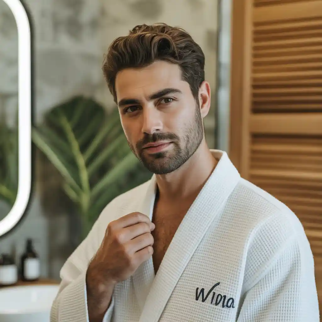 [Insert final image of a confident, well-groomed man in a modern bathroom setting after using best electric shaver